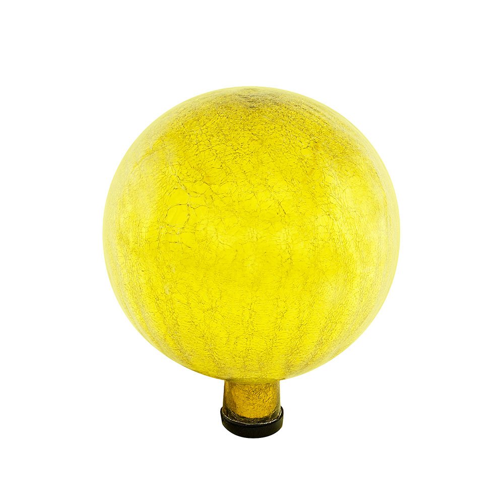 Achla Designs 10-inch Crackle Gazing Globe Lemon Drop