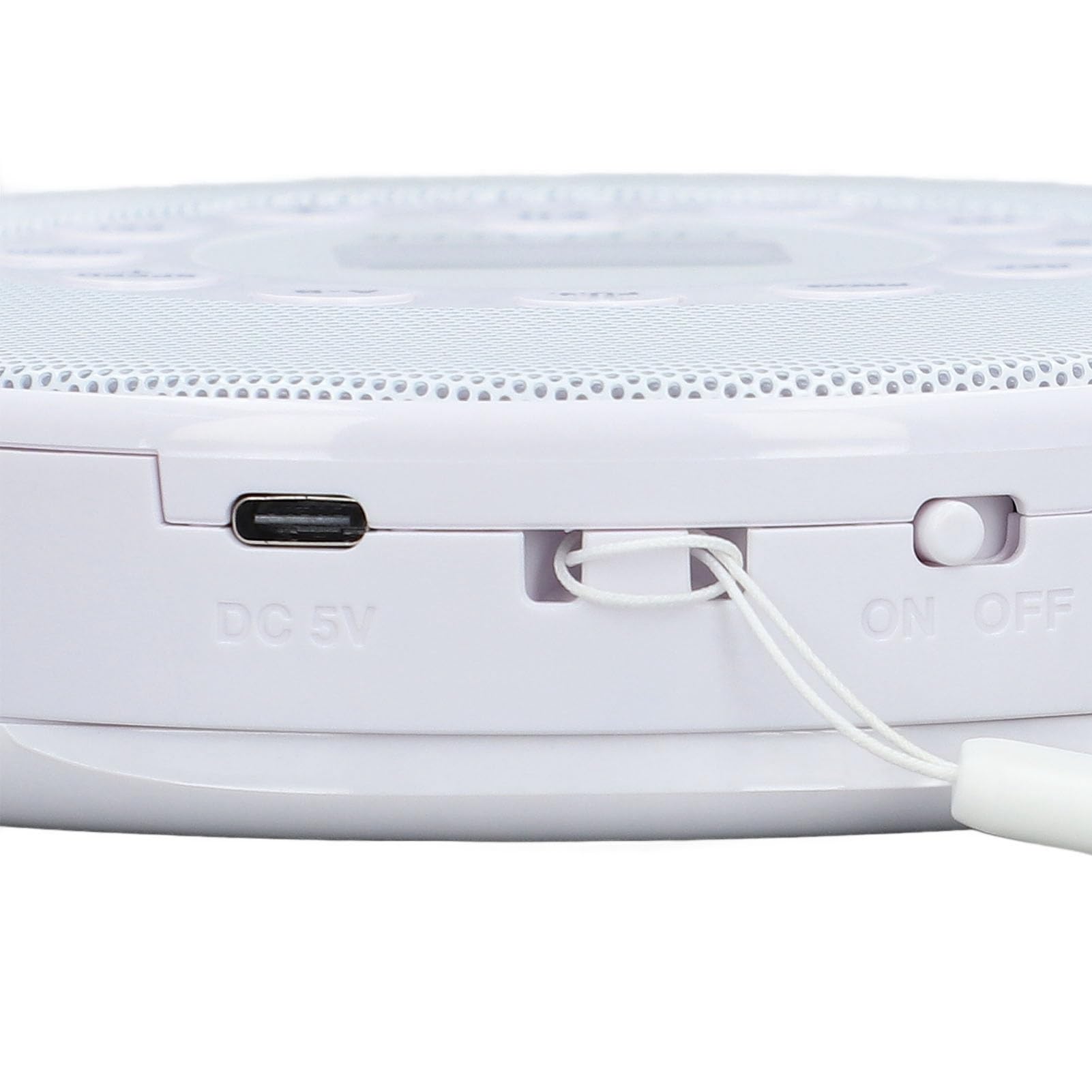 Greensen Lettore CD Portatile, Lettore CD Bluetooth ABS con Altoparlante Integrato, Batteria Ricaricabile da 2000 MAh, Uscita da 3,5 Mm, Riproduzione MP3 USB per Ascolto in Auto e a Casa (WHITE)