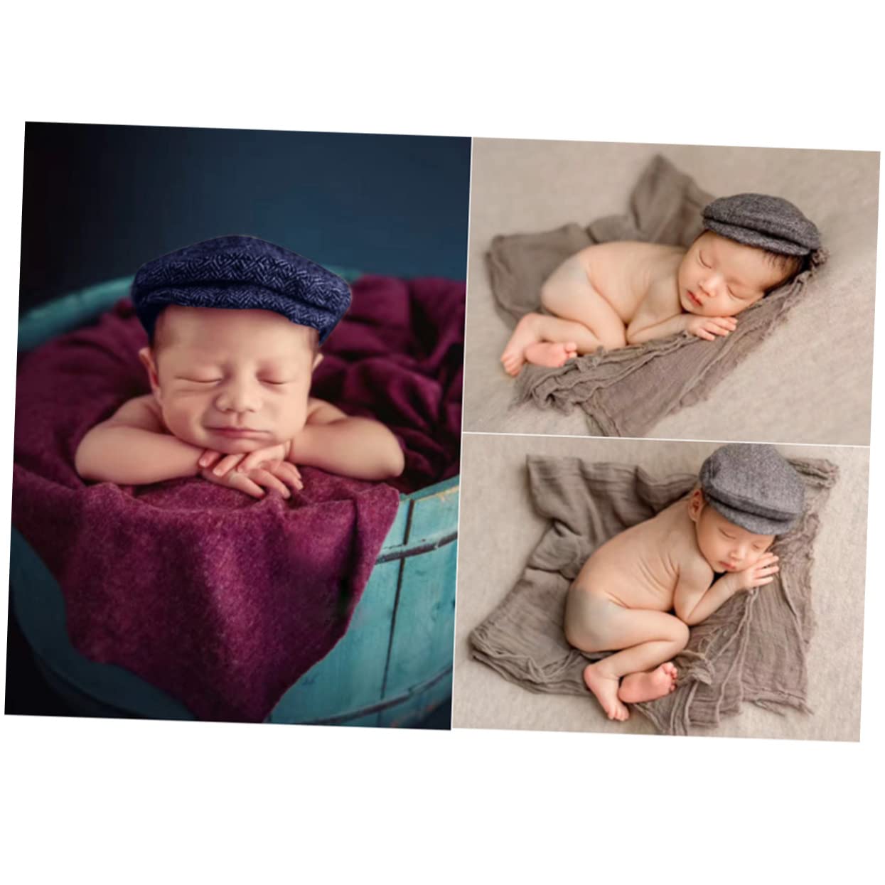 DOITOOL 3 Juegos De Pajarita Accesorios para Fotos Sombrero para Niños Ropa De Niño Recién Nacido Ropa De Bebé Niño Gorra De Caballeros para Bebé Regalos para Niña Recién Nacida