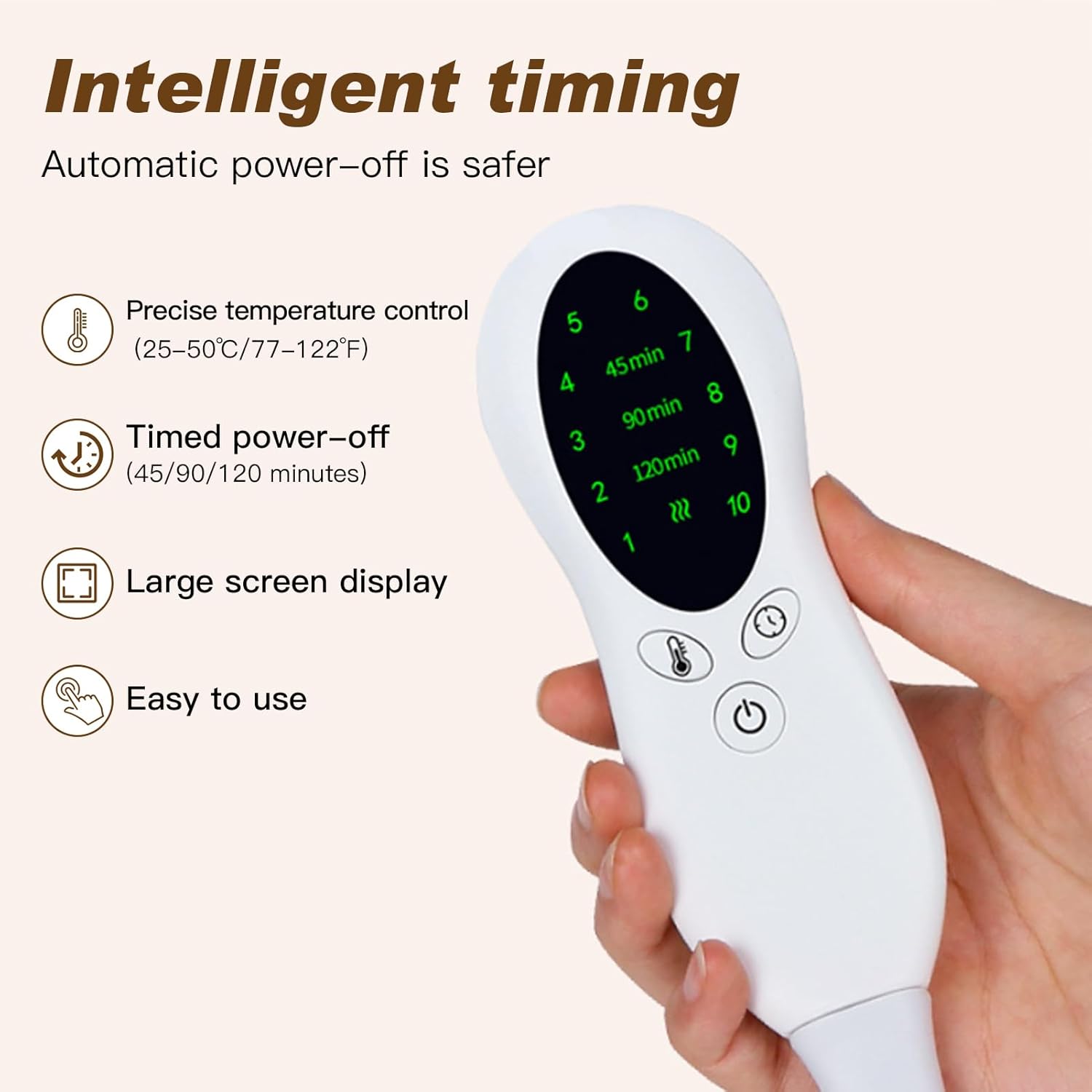 SEISSO Heating Pad for Neck, Shoulders, Back, Gifts for Women Men Elderly, Electric Heating Pads for Pain Relief, Weighted Heated Wrap with 3 Timer&10 Heating Settings Auto Off(Purple)