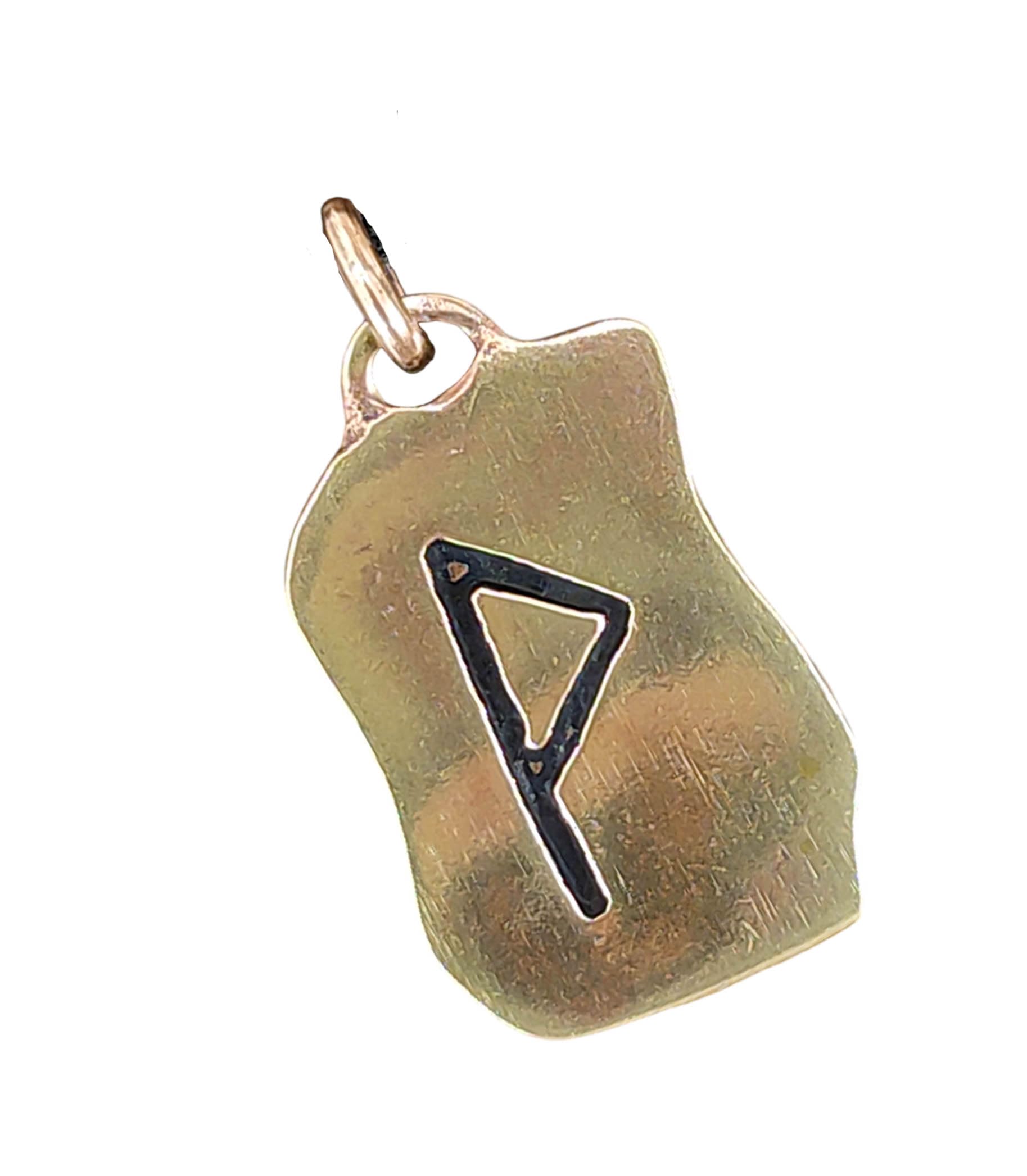 Kiss of Leather - Colgante de Bronce con diseño de runas