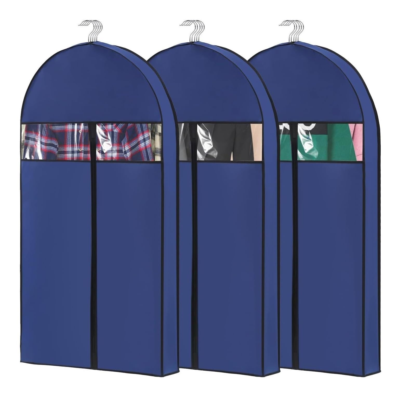 Clothes Protectors 3pcs Garment Bags With 4" Gussets Suit Closet Hanging Clothes Storage Garment Bags Cover