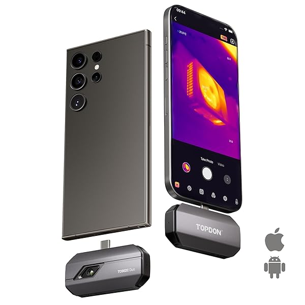 Camera TOPDON TC002C USB-C Infrarossa Per Telecomandpi - Dettaglio