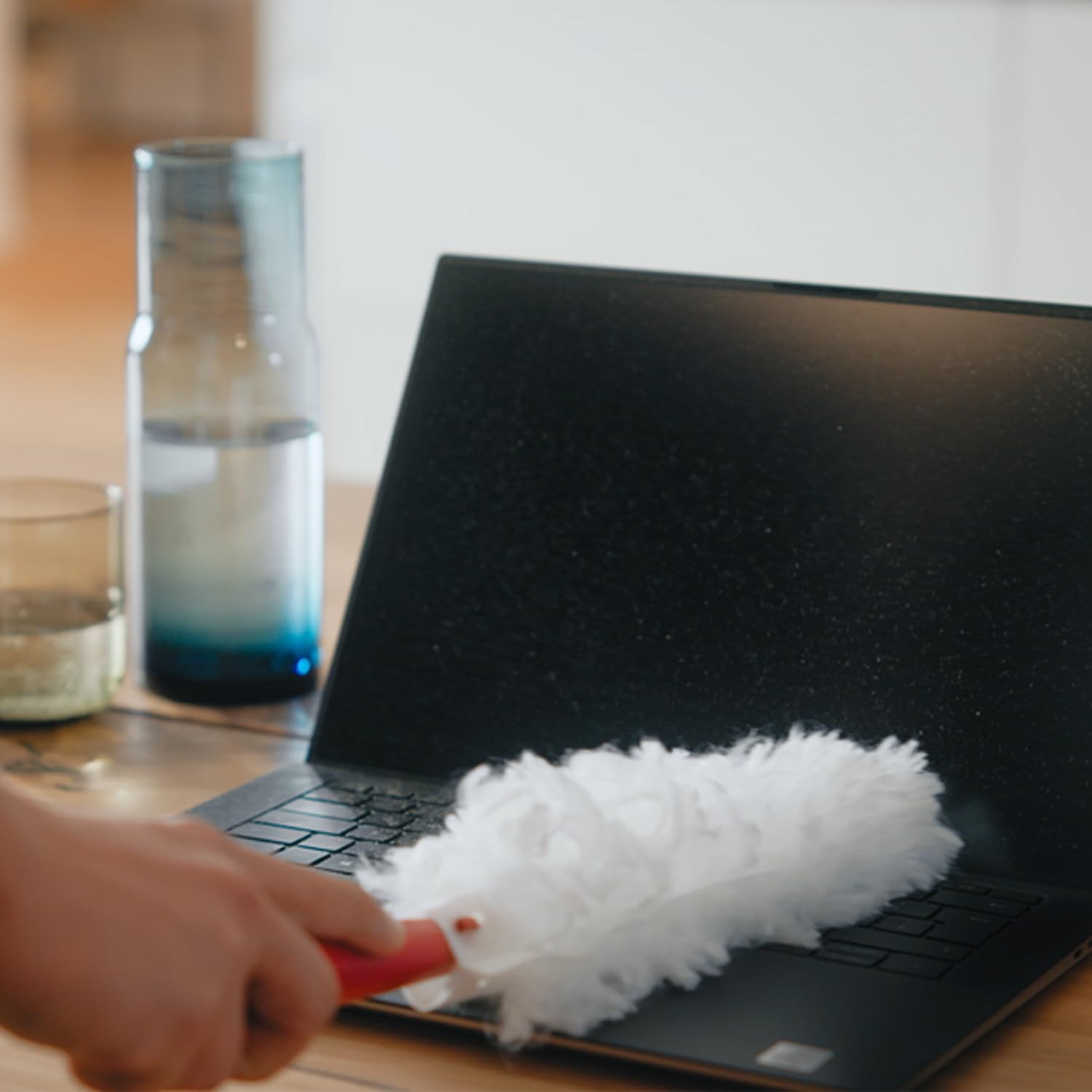 Vileda Flex & Catch wkłady – zestaw 10 wkładów do pędzla, konstrukcja z włókna 360°, technologia blokady kurzu, materiał z recyklingu, biały
