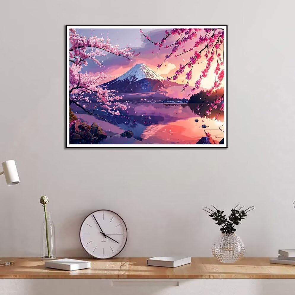 KEYIFA Paesaggi Dipingere con i Numeri per Adulti, Fiori Painting by