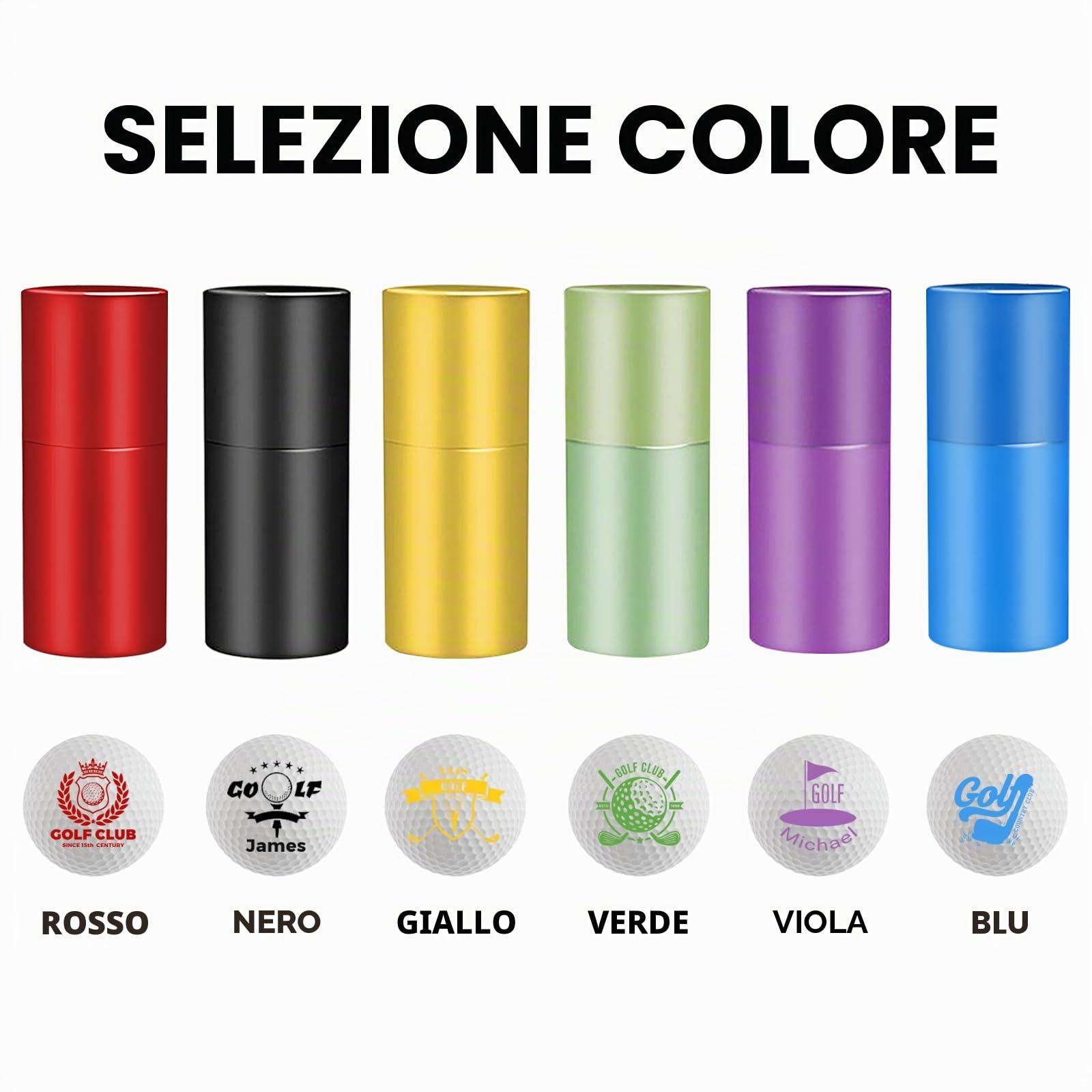 Timbro personalizzato per palline da golf, autoinchiostrante, impermeabile, marcatore da golf con monogramma | Design con logo personalizzato, alluminio resistente, inchiostro ricaricabile, regalo per