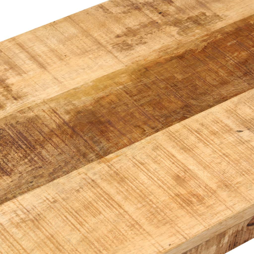 vidaXL Banc 110 cm Bois de manguier Brut Massif et Acier