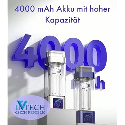 Hydrogen Ultra Original Hydrogen Water 9000ppb -900mV Generator 350ml PEM Membrane Dupont N117 (Silver)