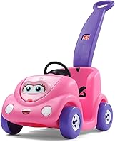 Step2 Push Around Buggy Pink Ride-On Push Car for Toddlers 18M-4Y, Seat Belt, Horn, Storage, Durable Whisper Ride Wheels, Max 50 lbs