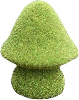 Garden Decor Moss Flocked Cat or Mushroom Artificial Turf Grass Imitation Outdoor Decor(Mushroom)
