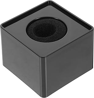 Yardwe Mic Flags Microphone Flag Station Portable Mic Flag Square Interview Microphone Box Cube Logo Microphone Accessories (Black) Mic Flag