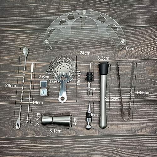 Kit bartender 12 piezas con soporte y accesorios miniatura 7