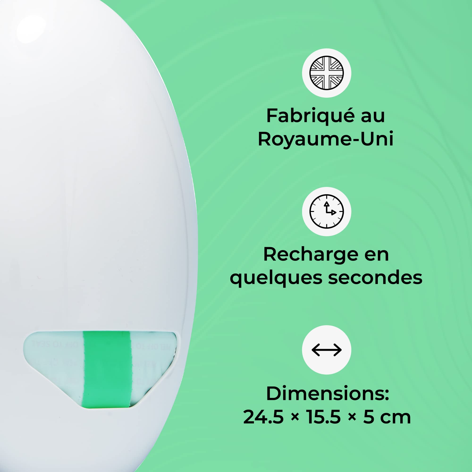 Fab Little Bag Distributeur de sacs hygiéniques + recharge de 100 sacs - pour bureaux, hôtels, toilettes publiques, salles de sport (1 x distributeur, 100 x recharges).
