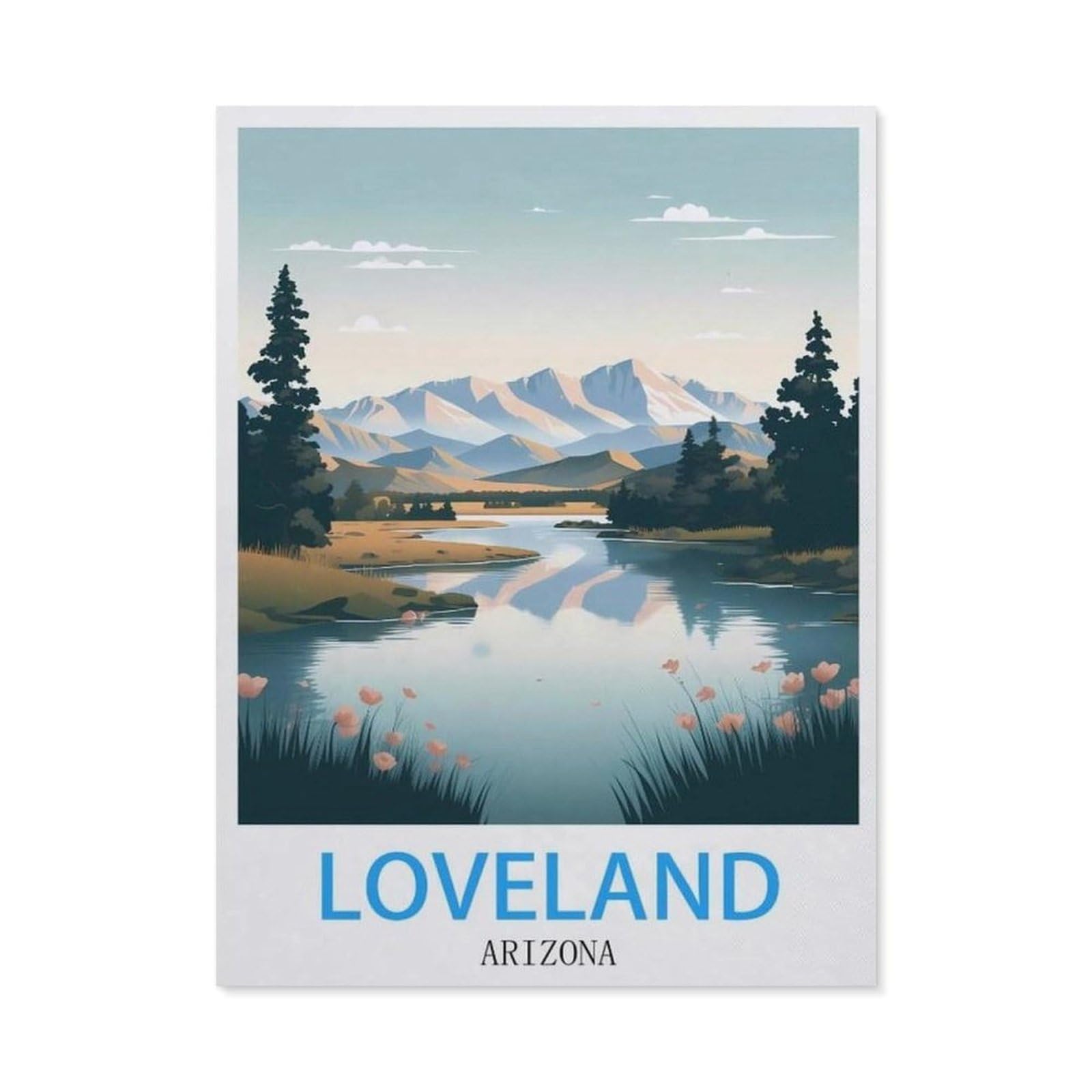 BEAYODKP 5D Diamond Painting Kits，Loveland Arizona,DIY Rhinestone Embroidery Set Paint with Diamond Art by Number Kits Cross Stitch Home Wall Craft Decoration（50 x 60 cm/19.68 x 23.62 inches）-BW26