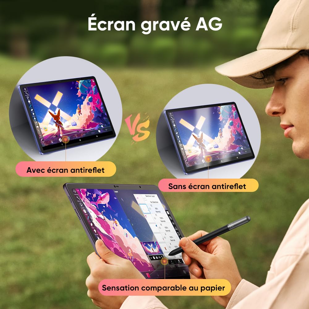 XPPen Tablette Graphique, Tablette Graphique Autonome Dessin avec Écran Tactile 12 Pouces, Magic Drawing Pad Android 14, Résolution 2K, Batterie 8000 mAh, 256 Go ROM + 8 Go RAM (1 to Extensible)
