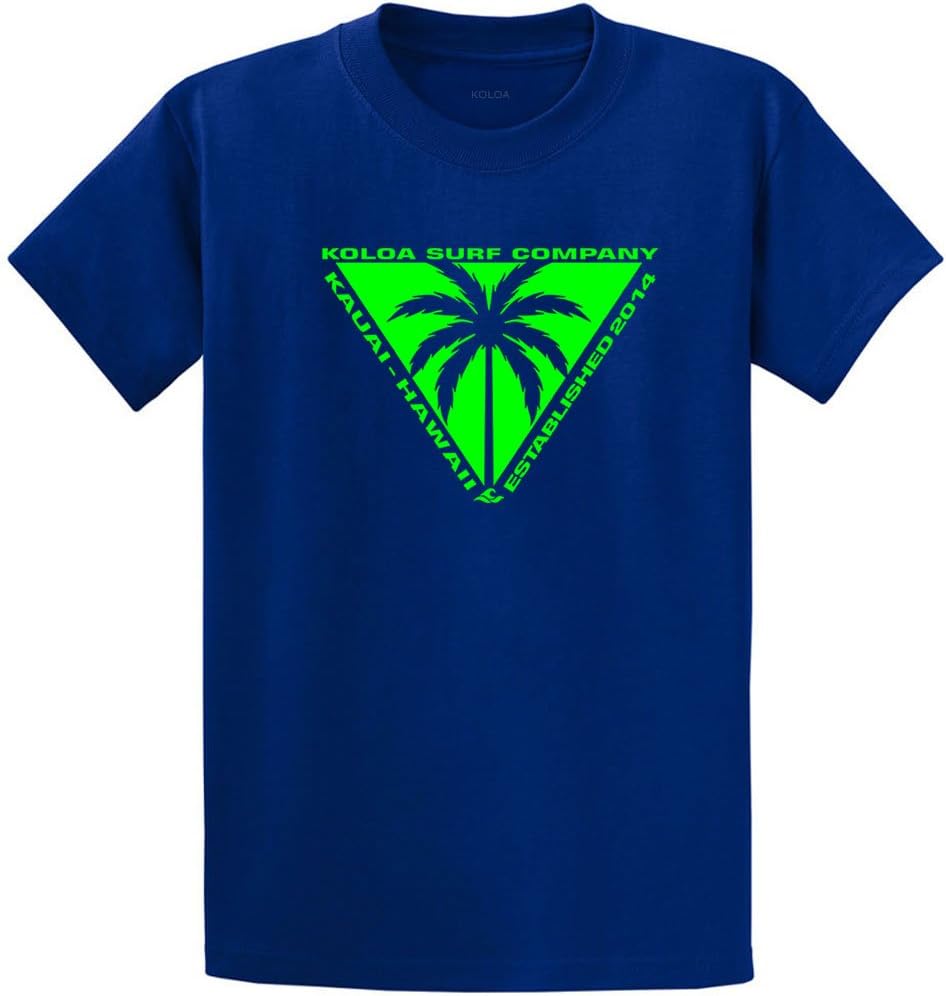 Koloa Surf Triangulated Palm Logo Heavyweight Tees Reg, Big and Tall
