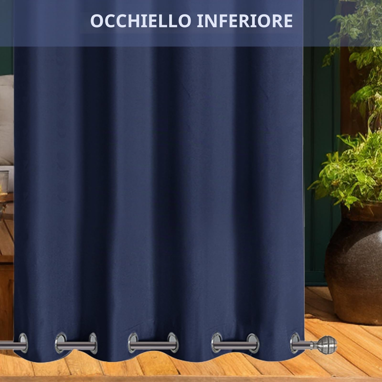LiveGo Tenda da esterno per giardino, patio, gazebo, pergola, impermeabile, antivento, 2 pannelli, tende per esterni, pergola, gazebo, isolamento termico, protezione UV