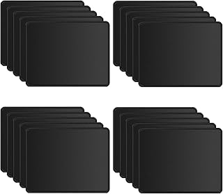 ITNRSIIET [20 Pack Mouse Pad with Stitched Edge Premium-Textured Square Mouse Mat Washable Mousepads with Lycra Cloth Non-Slip Rubber Base Mousepad for Laptop Computer PC 10.2×8.3×0.12 inches Black