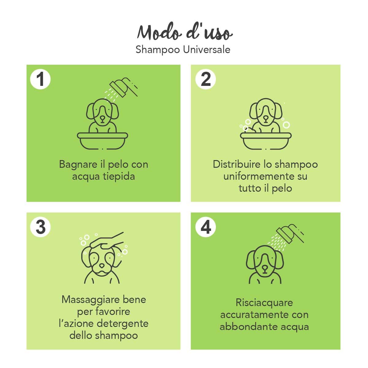 YUUP! - Shampoo per Cani e Gatti Universale, 500 ml, specifico per uso frequente ed ideale per tutti i tipi di pelo, deterge la cute e nutre il manto