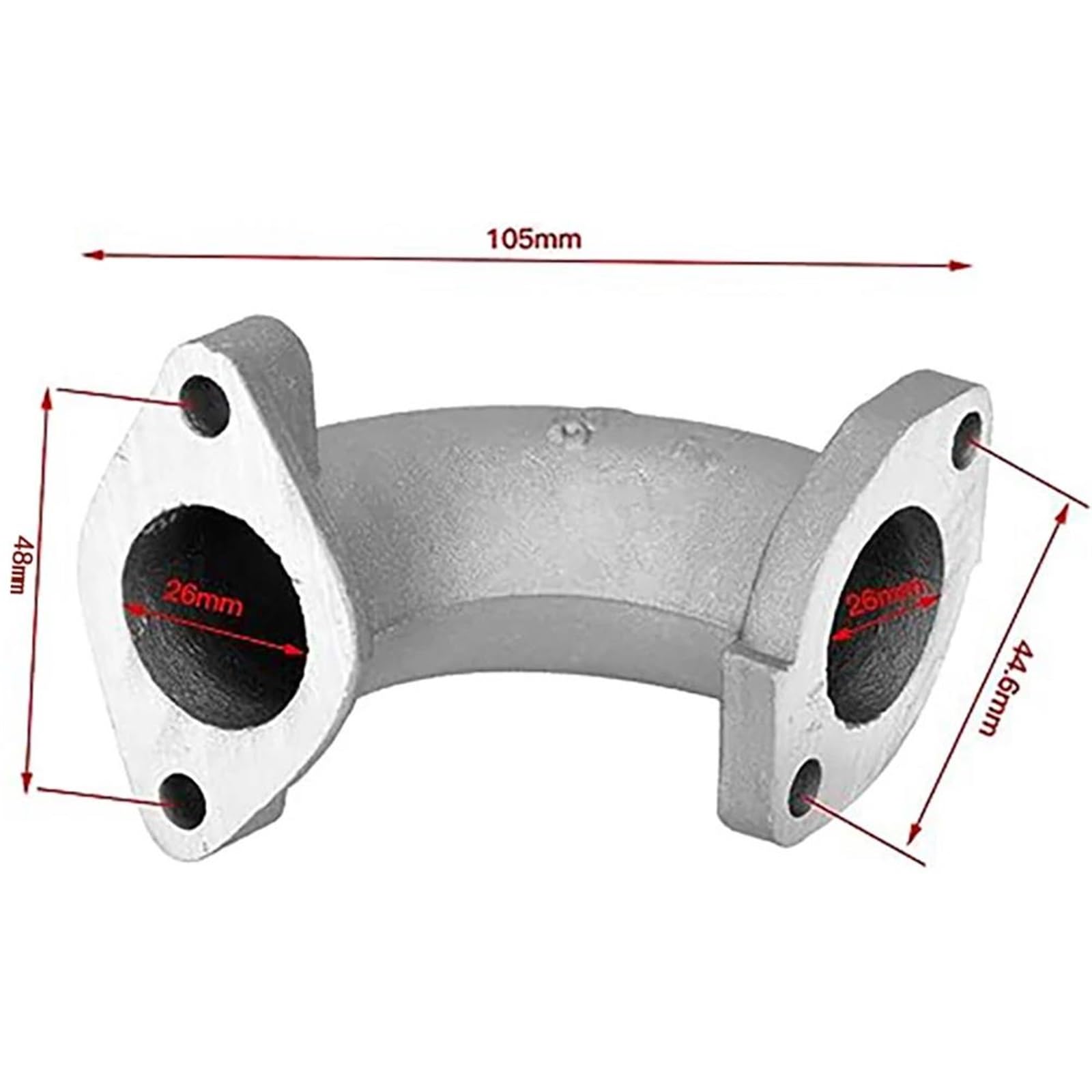 Kit De Carburador Motocicleta 2T 4T, Brida PE con Tubo Curvo Entrada, Juego Codo Aire Frío Chorros