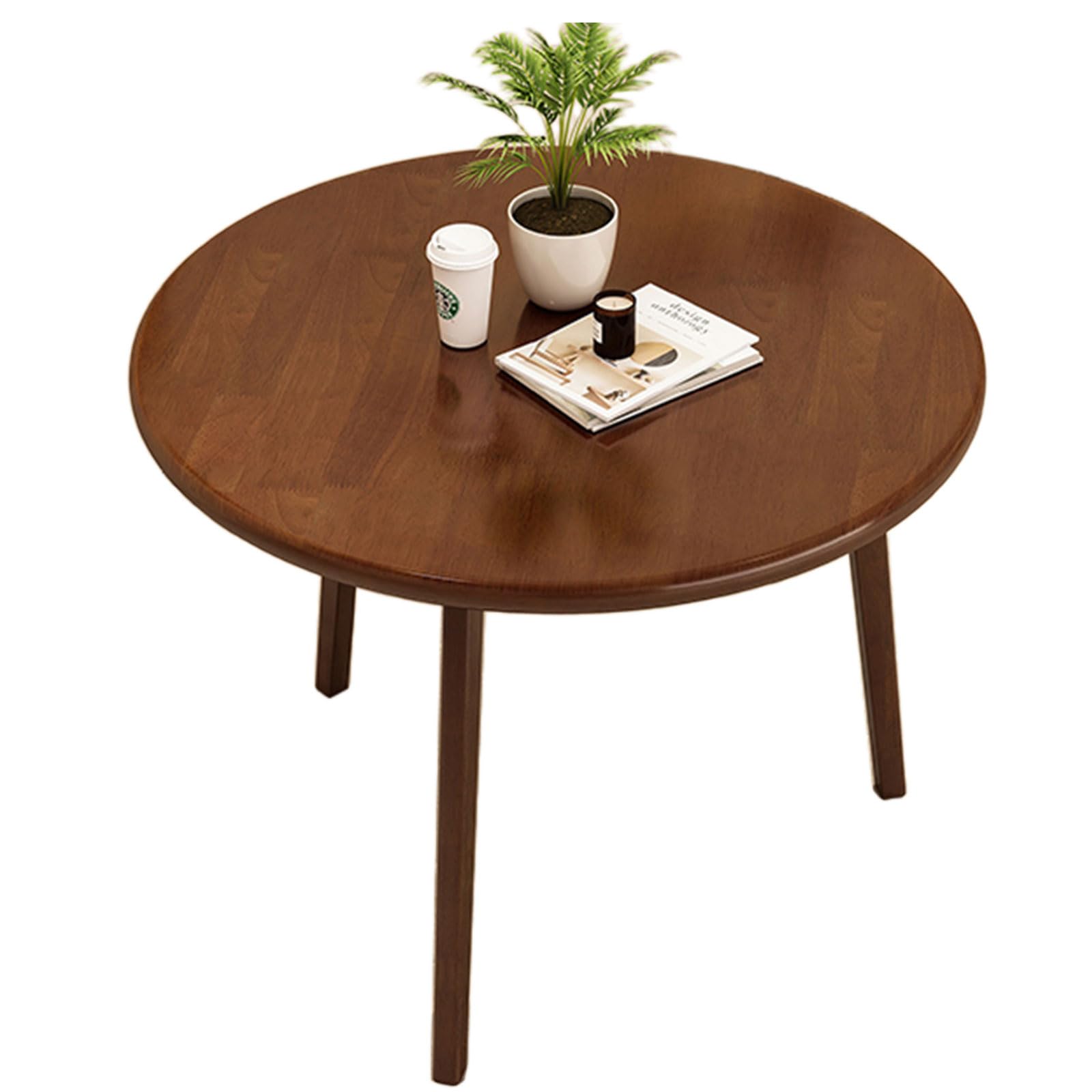 Table de Cuisine en Bois d'Hévéa Noyer de Haute Qualité 60cm