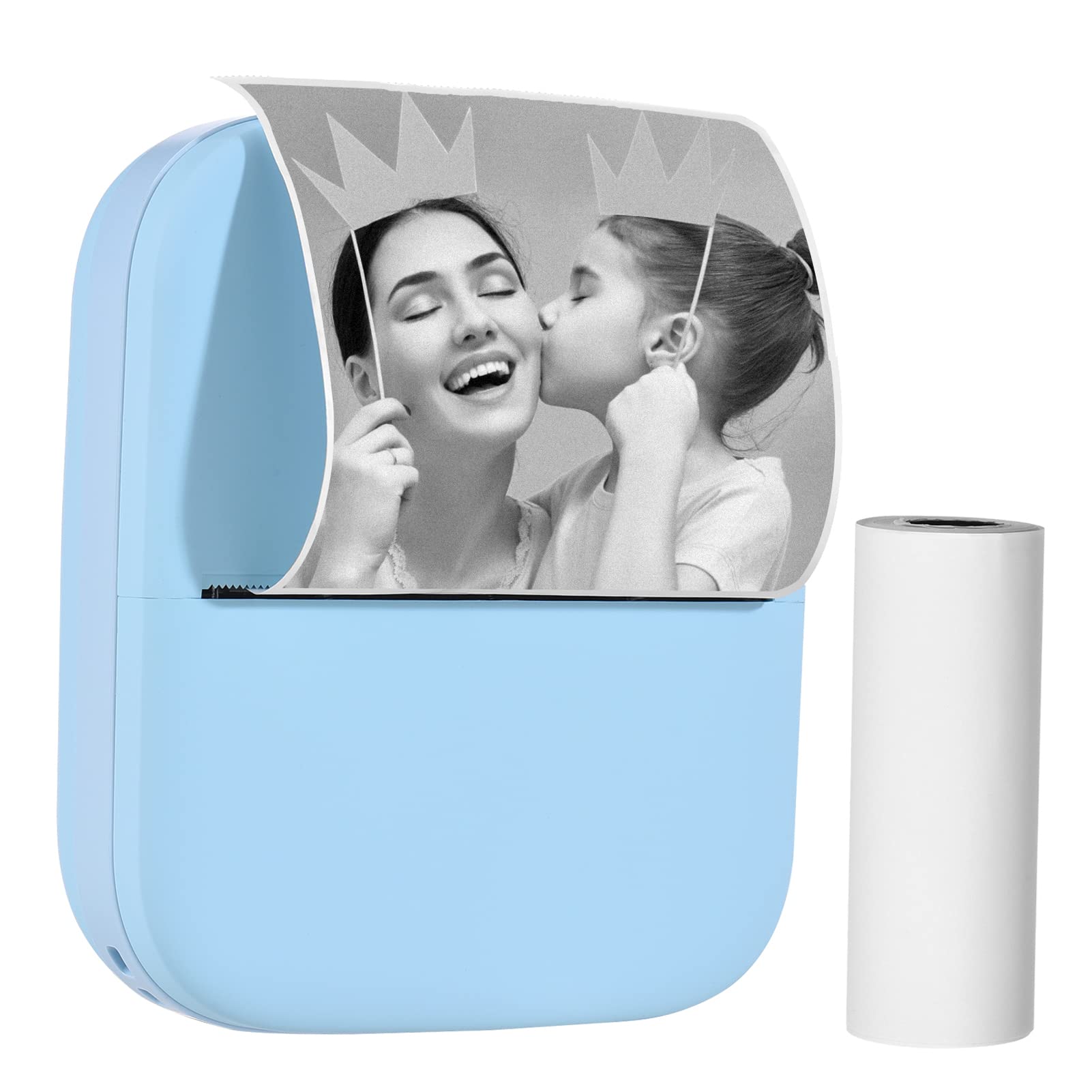 HUIOP Mini Stampante,Mini Stampante Tascabile Portatile X1 Stampante Fotografica Termica Wireless BT da 80 mm 300 dpi Memo di Immagini Elenchi di Note Carta per ricevute del Giornale Adesivo per