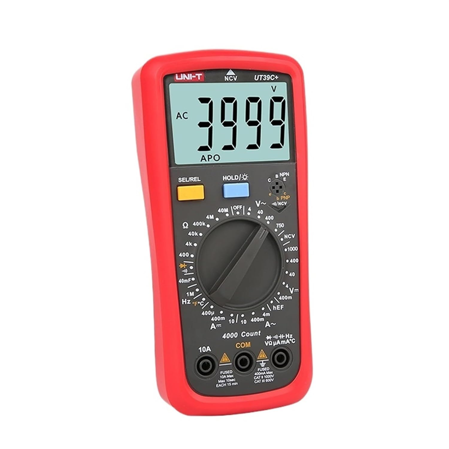 UT39C+ Digital Multimeter Auto Range Tester Upgraded from UT39A/UT39C AC V/A Ohm/Temp/Frequency/HFE/NCV Test