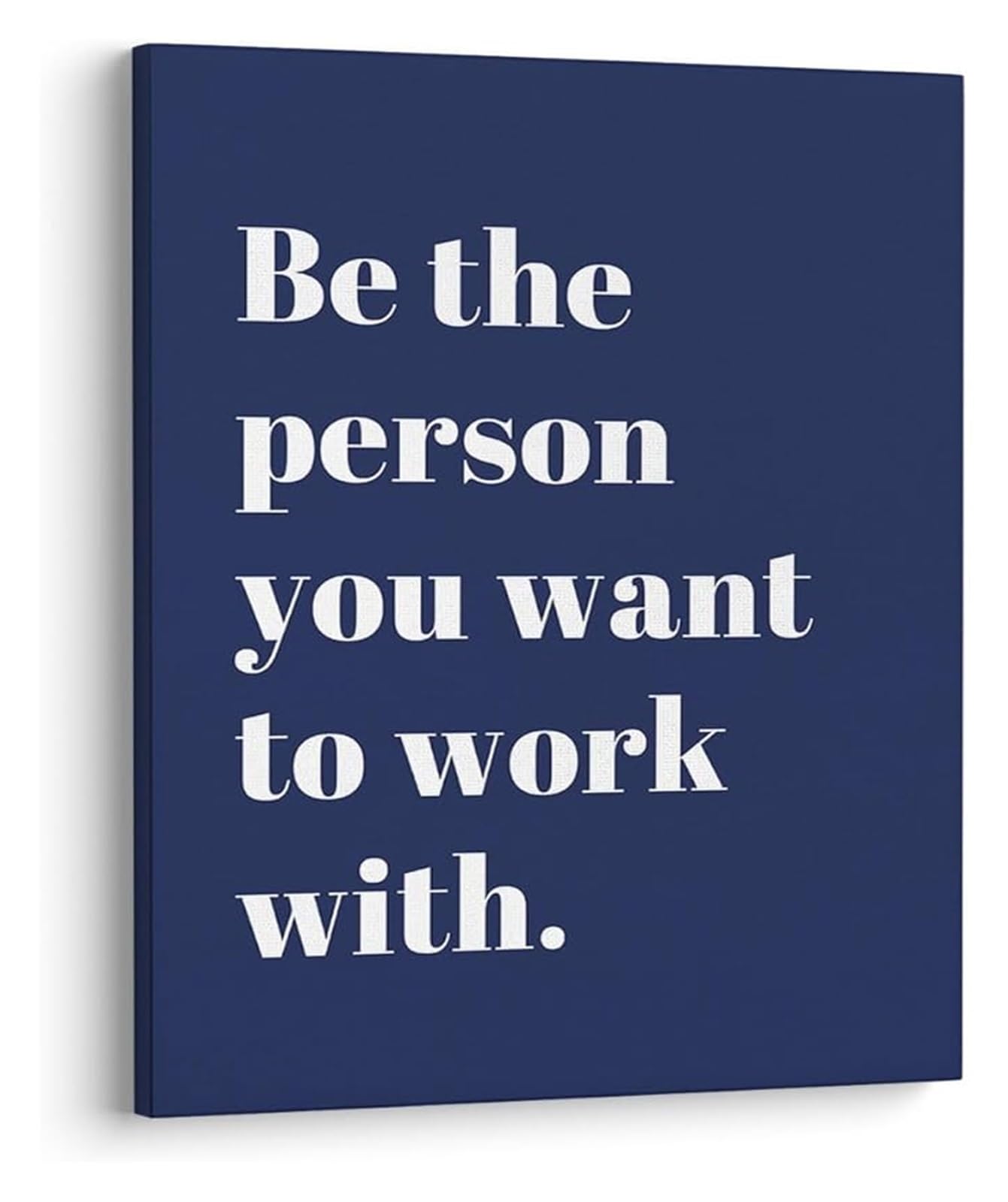 LLBOGRGGN Teamwork Motivational Poster: Be The Person You Want to Work With, Boho Wall-Art for Office & Workspace(Unframed,16x24inch(40x60cm))