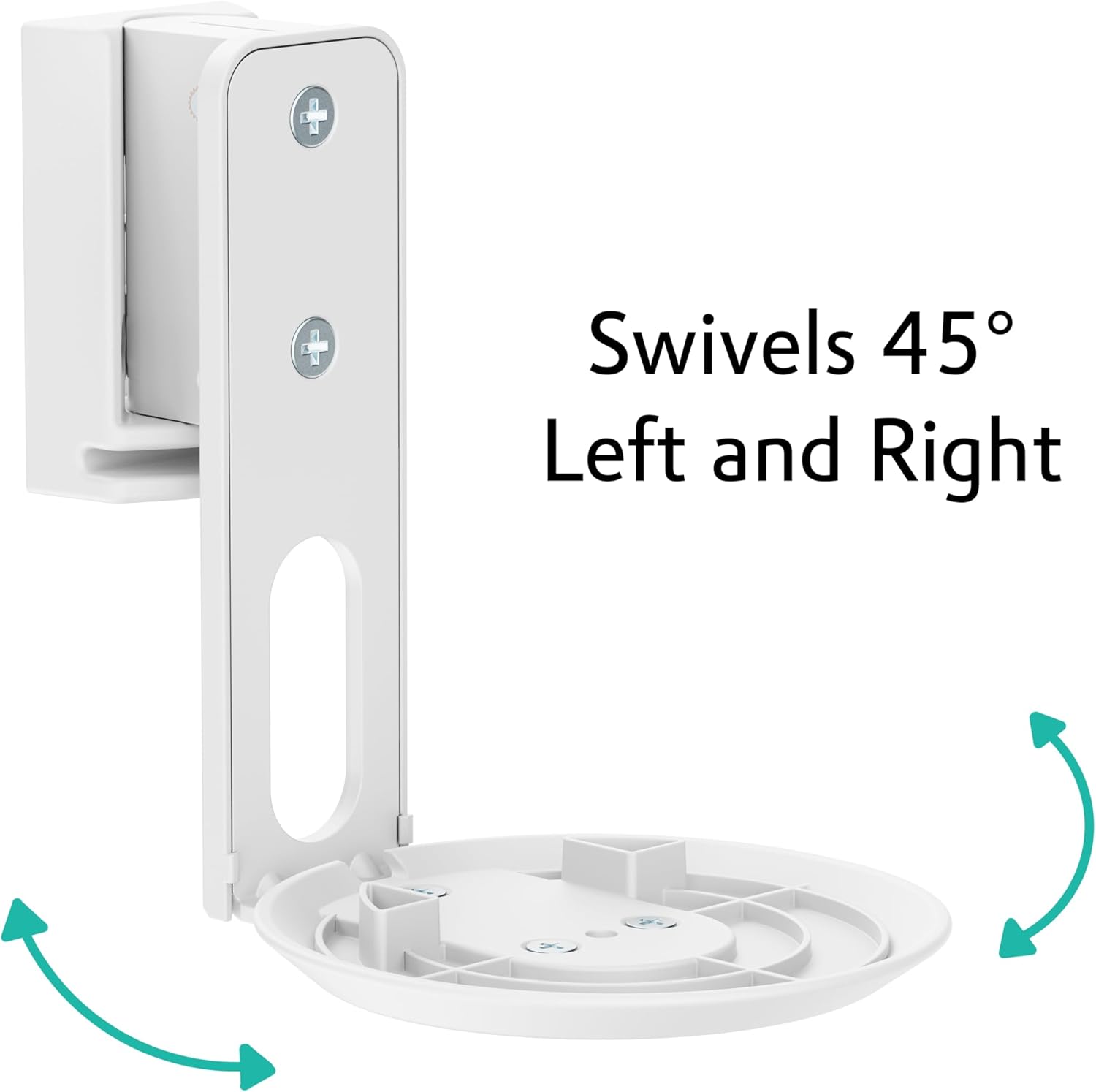 ynVISION.DESIGN Adjustable Wall Mount Compatible with Sonos ERA 100 Speaker - White 2 Pack - Image 3