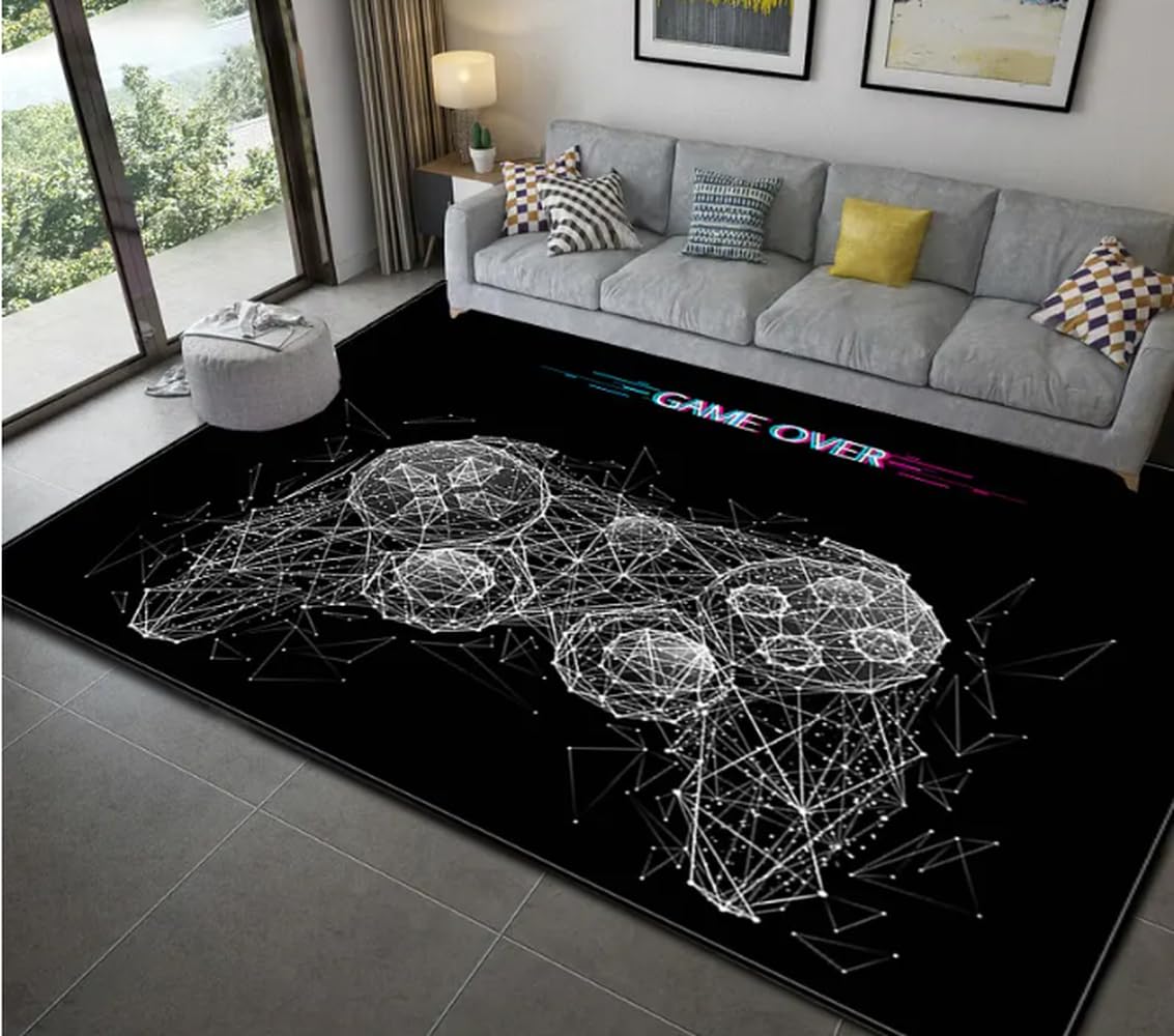 Tapis gamer controller tapis de sol antidérapant paillassons salon 100x160