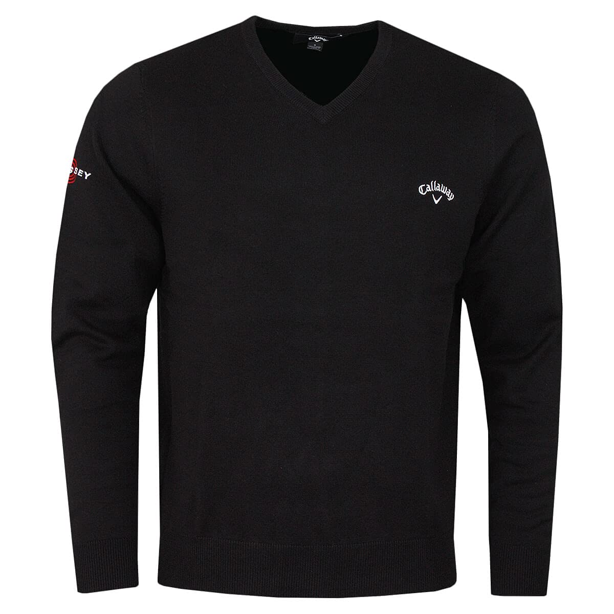 Callaway Men's True Black Tour Golf Odyssey Ls V-Neck Sweater - M