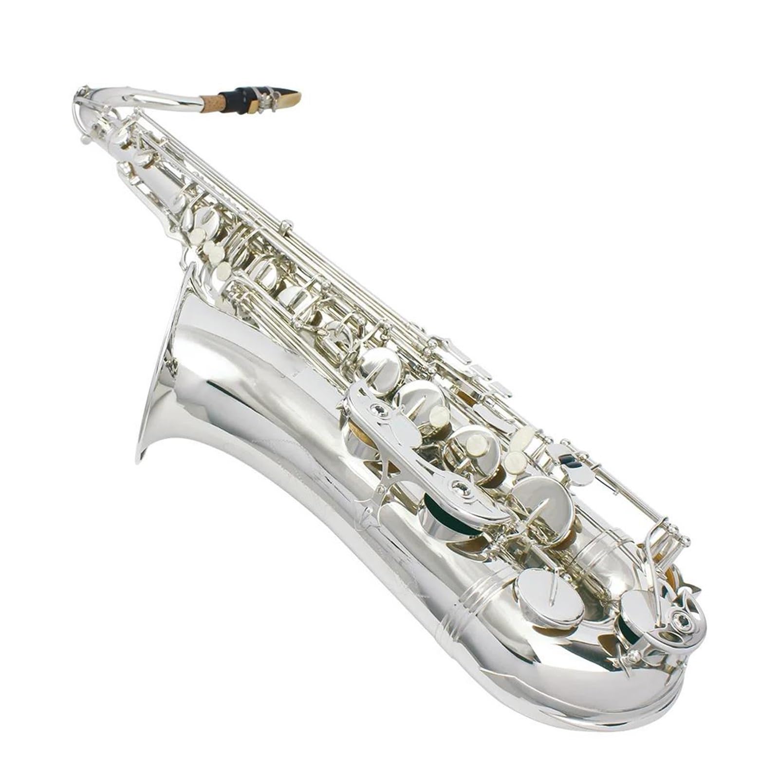 sassofono Sassofono tenore professionale Bb Sassofono tenore argento Sassofono accessori completi