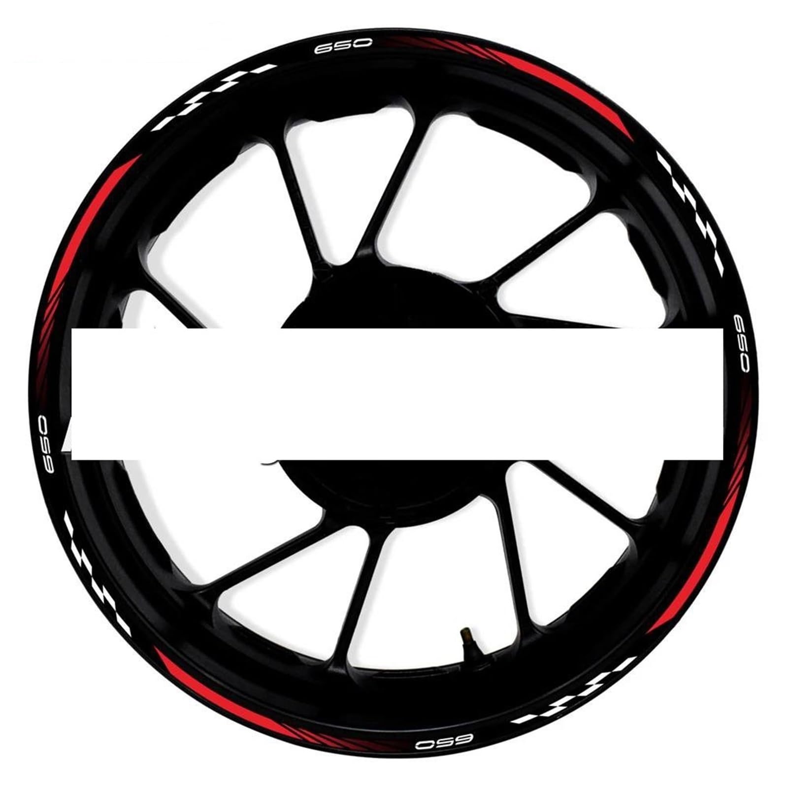 Stickers Motorcycle Wheel Stickers Reflective Decals Rims for Kawasaki Z650 Z 650 Z-650(Style 4)