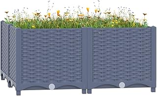 ZQQLVOO Arriate Polipropileno 80x80x38 cm Maceteros y jardineras Decorar tu jardín o terraza
