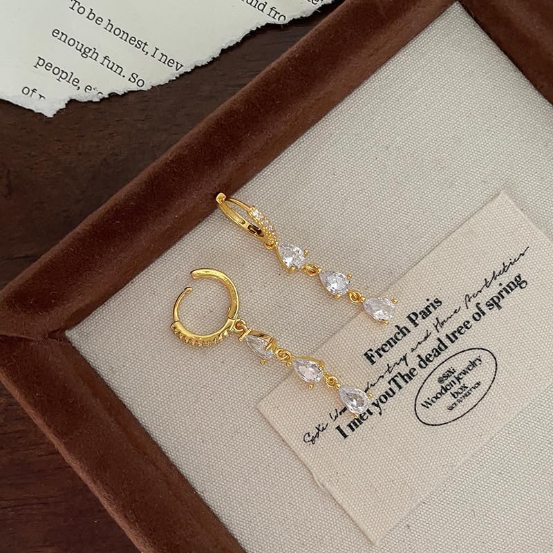 Dainty Earring 14K Gold Plated Drop Earrings for Women,Gold Dangle Earrings for Women,Trendy Hypoallergenic Dangling Earring - Image 5