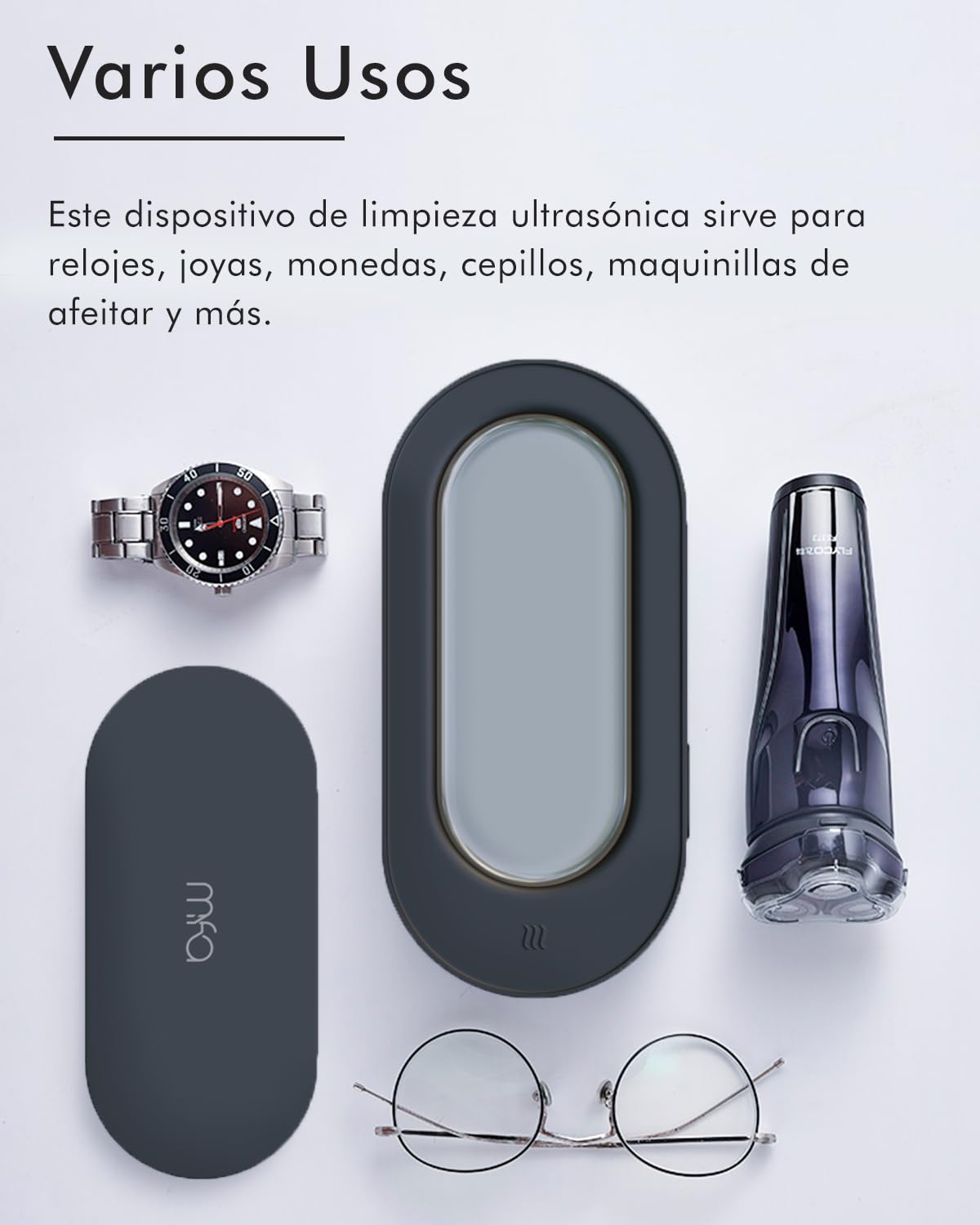 mfa® | Limpiador Ultrasonidos | Limpiador Gafas Ultrasonico de Tiempo | Ultrasonidos Limpieza | Limpiador Ultrasónico Para Gafas, Plata, Dentaduras, Joyas, Relojes, Razots | Ultrasonic Cleaner