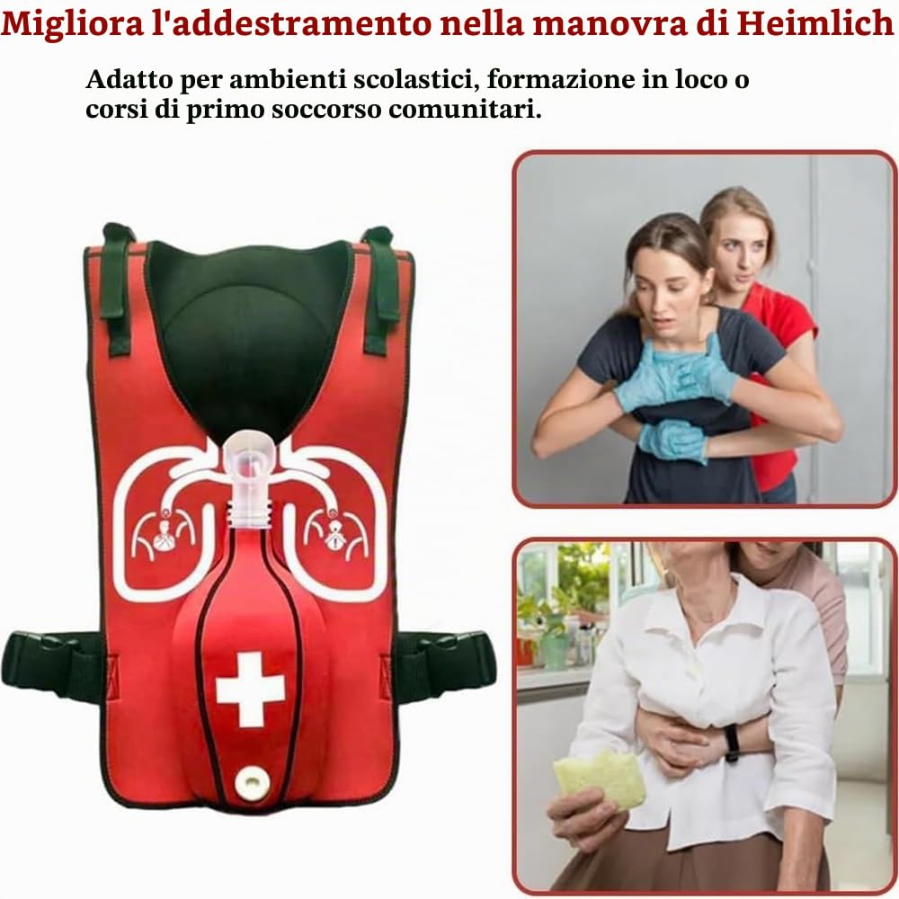 WYWY Gilet per Addestramento Anti-Soffocamento | Dispositivo per Pratica di Heimlich con Colpo alla Schiena per Studenti Infermieri e Formazione Medica