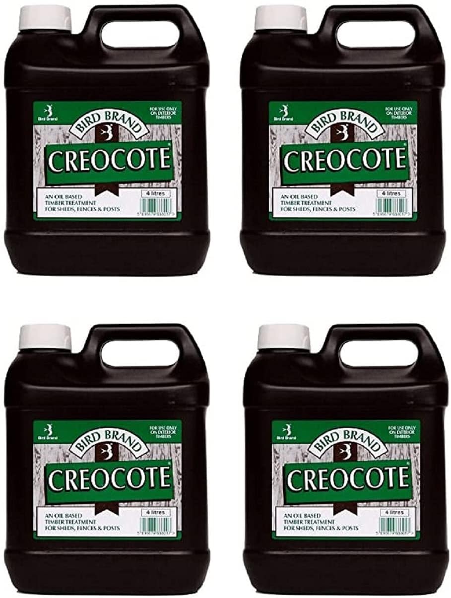 4 Litre Bird Brand Creocote - Black - Box of 4