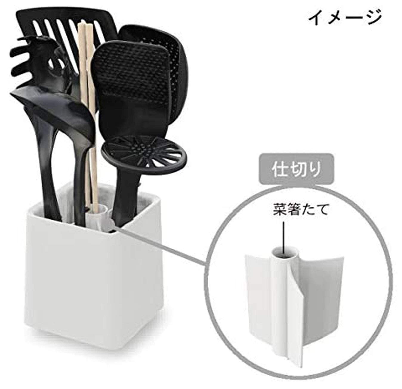 ?????? Kokubo Kogyo KK-392 Kitchen Tool Stand, White, Cutlery Holder, Made in Japan