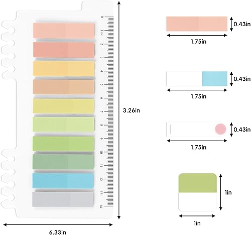 Miniatura 2 de EOOUT Annotation Tabs, 1320pcs Morandi Sticky Index Tabs, Bible Index Tabs, Annotating Books Writable Page Tabs, Ruler Reminder