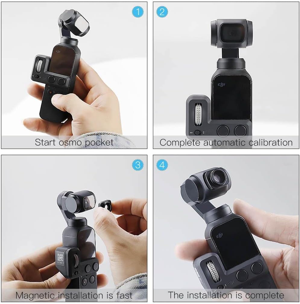 Magnetic Wide Angle Lens for Pocket Gimbal Camera
