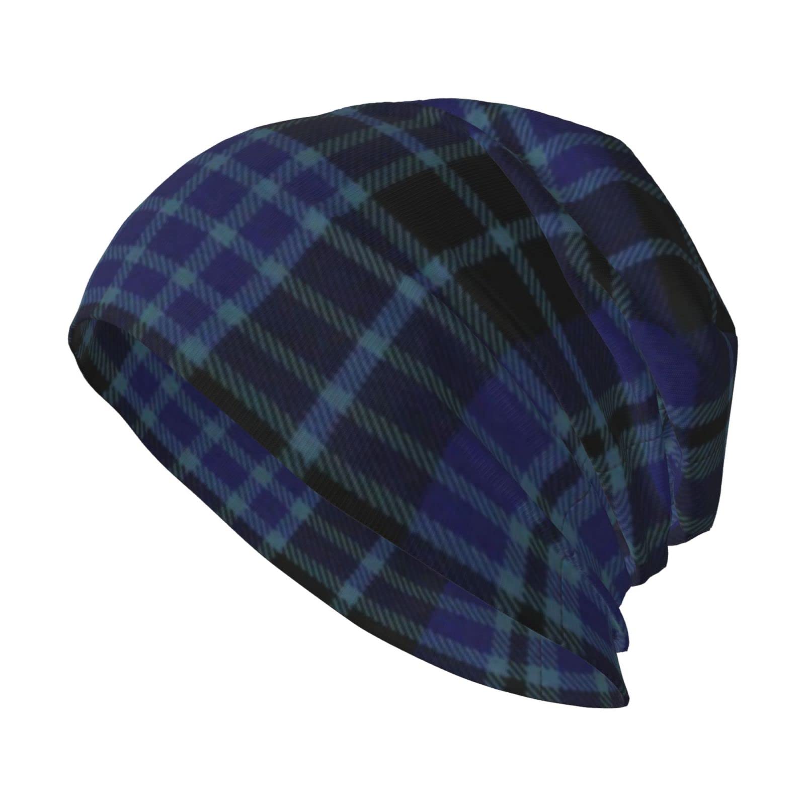 Oudrspo Unisex Clark Clan Tartan Plaid Beanie Hat Classic Clan Johnstone Johnston Tartan Plaid Warm Slouchy Knit Hat Headwear Gift For Adult