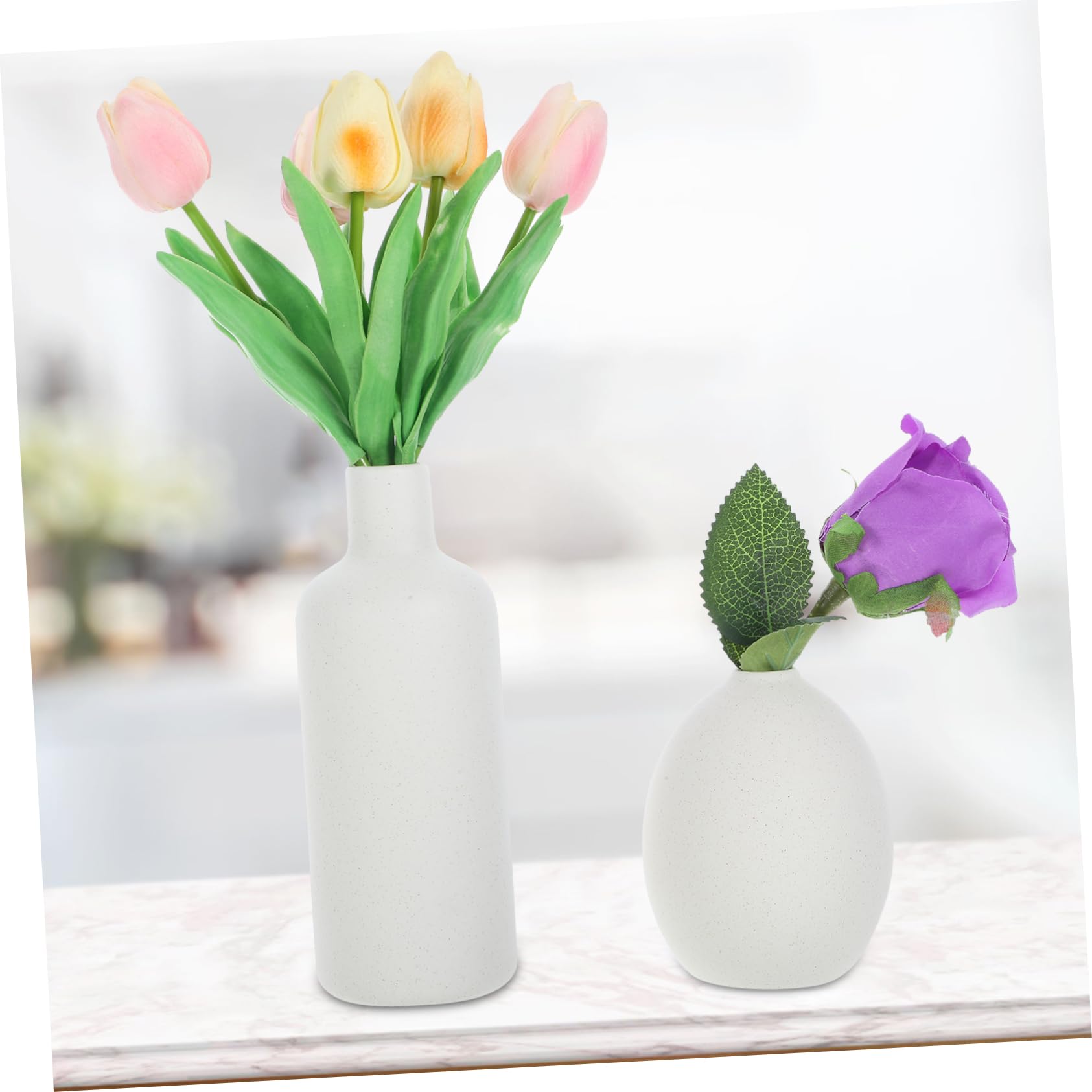 PRETYZOOM 4pezzi Vasi in Ceramica Per Fiori Vaso Decorativo Per Composizioni Floreali Secche Vaso Da Tavolo Per Pranzo Per Libreria