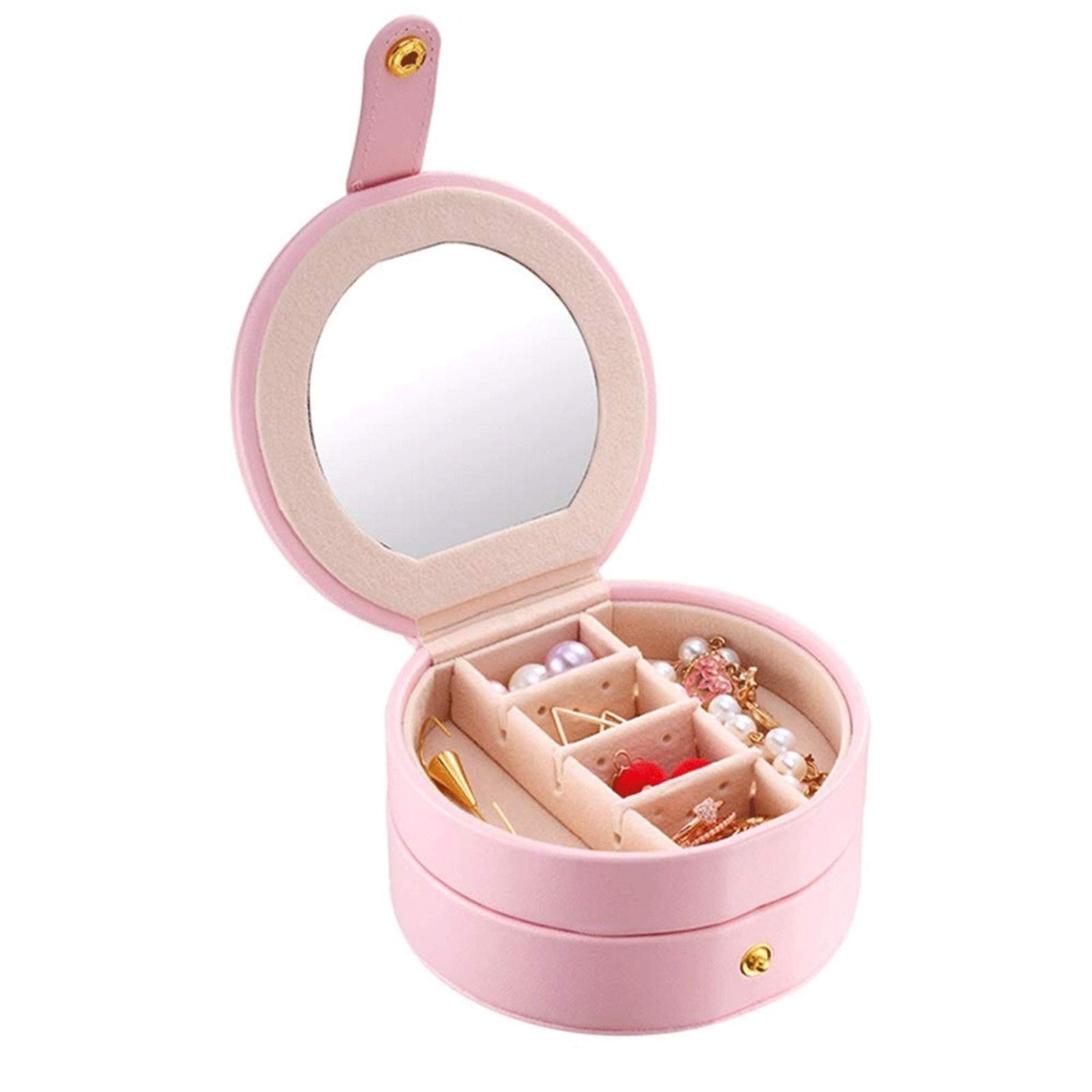 Organizer-Etui, kleine Reise-Schmuckschatulle, tragbarer Reise-Mini-Organizer für Ohrringe und Halsketten/D (D)