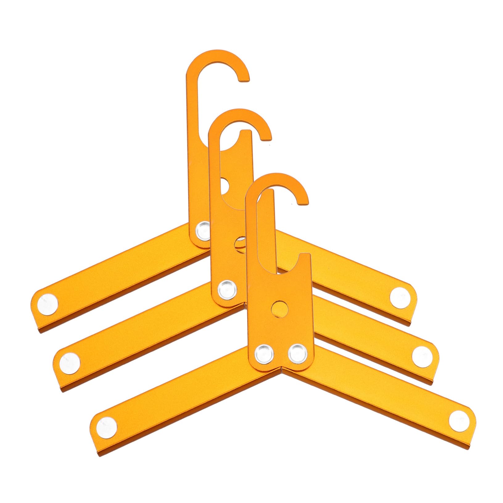 BESTYASH 3Pcs Heavy Duty Metal Travel Hangers Foldable Clothes Hangers for Closet Use Space Saving Design for Camping Cruise and Hotel Travel Accessories
