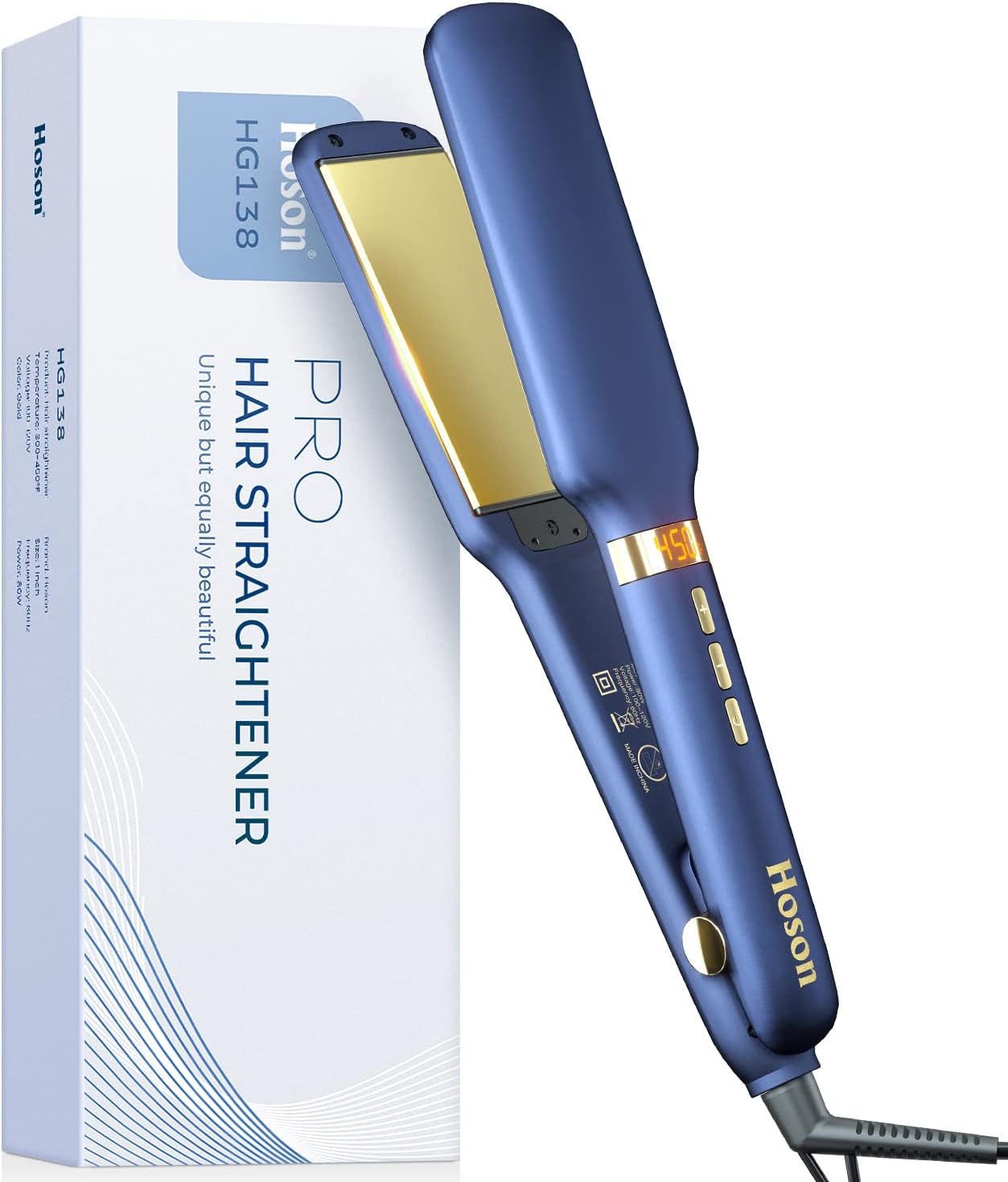 Hair Straightener for Thick Hair, 1.75 Inch Wide Plate