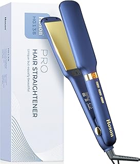 Hoson Hair Straightener for Thick Hair, Wide Plate Flat Iron for Hair 1.75 Inch, Ceramic Hair Straightener with LCD Displa...