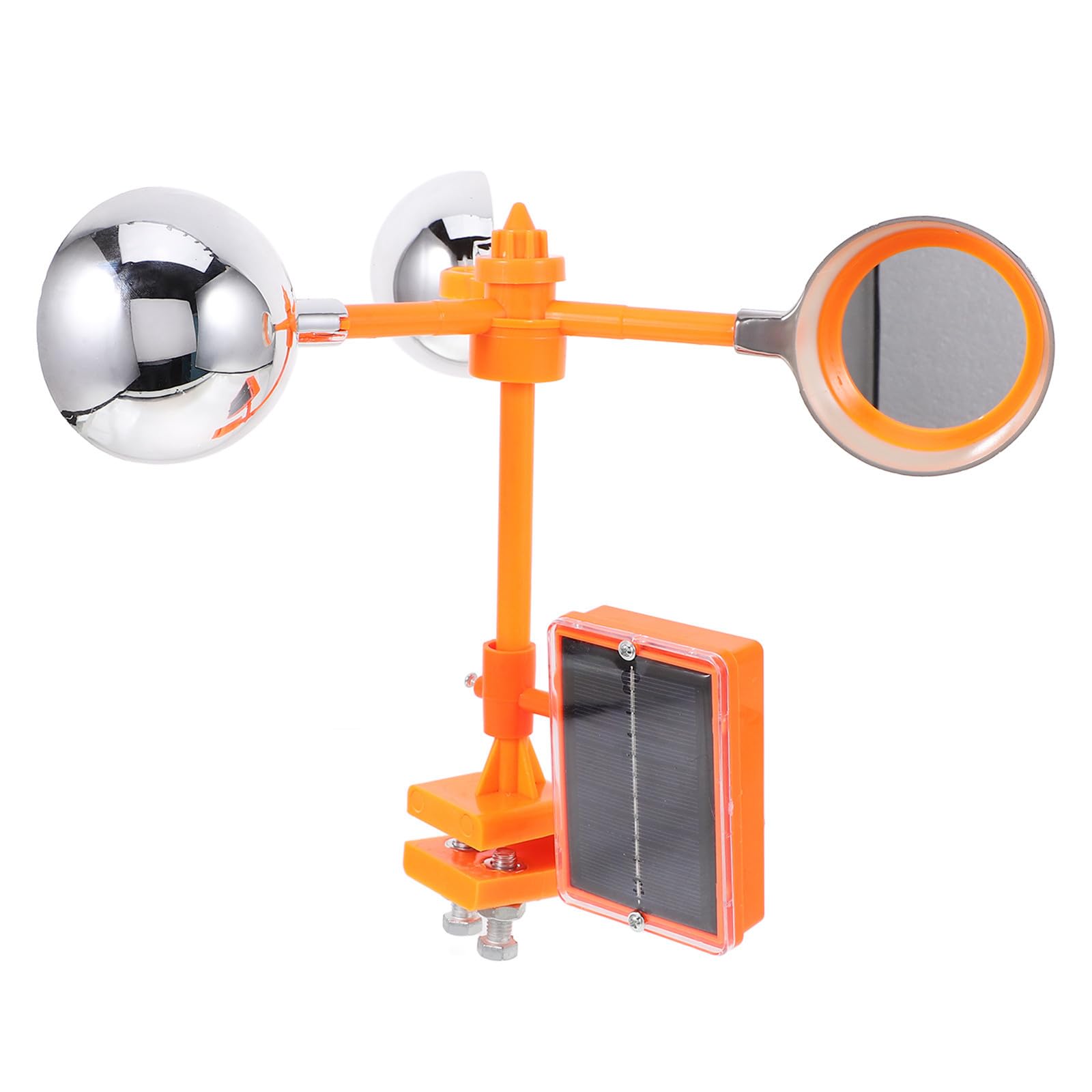 ifundom Disuasor de Pájaros Solar Reflector Giratorio y Altavoz, Protección para Jardín y Huerto, Resistente al Viento, para Exteriores, 1, Ahuyentador Ecológico para Aves