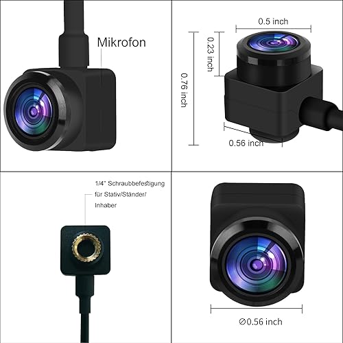 Miniatura 6 de Cámara web 4K de contacto visual con ventosa fija en la pantalla central, 8MP IMX179 CMOS, cámara de enfoque automático con lente de zoom, crea una
