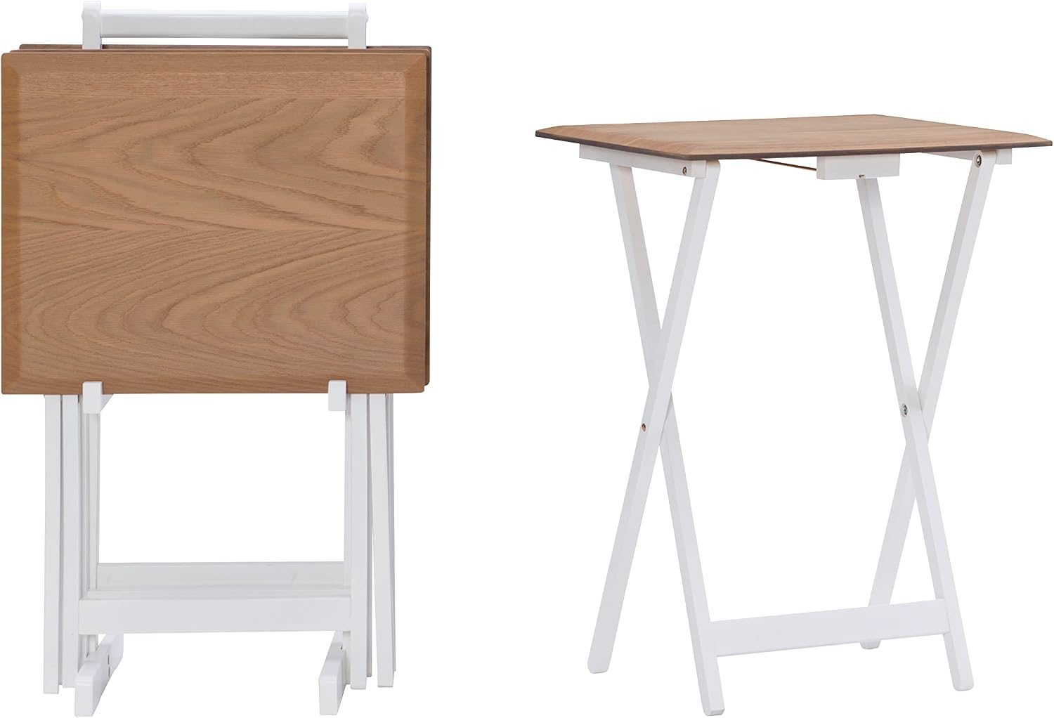 Linon Kearney Natural 5 piece Tray Table Set